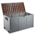 290L Outdoor Storage Box Bench Seat Toy Tool Shed Chest Rust Free - Brown